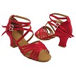 SERA3690 139 Dark Red Satin with 2.2 INCH THICK CUBAN HEEL (318) in the photo 