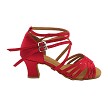 SERA3690 139 Dark Red Satin with 2.2 INCH THICK CUBAN HEEL (318) in the photo 