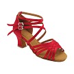 SERA3690 139 Dark Red Satin with 2.2 INCH THICK CUBAN HEEL (318) in the photo 
