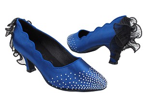 SERA5518 114 Dark Blue Satin with 2.5" Heel (2040) in the photo 