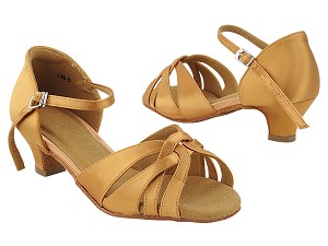 SERA6721 153 Tan Satin with 1.2" Cuban Heel (5028) in the photo 