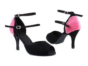 SERA7008 Black Nubuck_Pink with 3" Slim Heel (6646) in the photo 