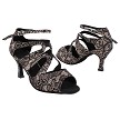 SERA7039 258 Flesh Black Lace with 2.75" Flare Heel (11006/YPG) in the photo 