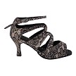 SERA7039 258 Flesh Black Lace with 2.75" Flare Heel (11006/YPG) in the photo 