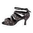 SERA7039 258 Flesh Black Lace with 2.75" Flare Heel (11006/YPG) in the photo 