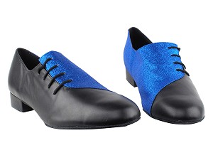 2519 Black Leather_234 Blue Stardust with 1" standard heel in the photo 