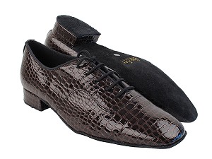 917101 262 Copper Crocodile PU with 1" Standard Heel in the photo 
