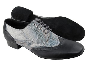 PP301 Black Leather_BD30 Laser Black with 1" Standard heel in the photo 