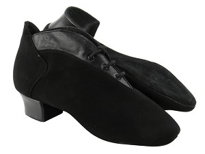 S418 BA57 Black Nubuck_Black Leather with 1.6" Heel in the photo 