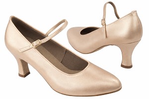C1682 215 Flesh Satin with 2.5" Spool Heel (PG) in the photo 