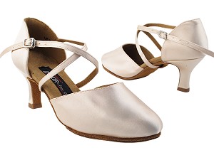 CD1123DB 215 Flesh Satin with 2.5" Flare Heel (8012) in the photo 