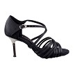 2784LEDSS Black Satin with 3" slim heel in the photo 