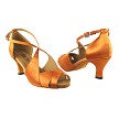 3030LEDSS Dark Tan Satin with 2.5" Low heel (2899) in the photo 
