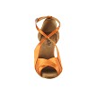 3030LEDSS Dark Tan Satin with 3" slim heel in the photo 