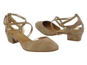 J Touch of Gold 72 Brown Nubuck with 1" Heel (8881) in the photo 
