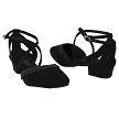 JC Ruffle D'Orsay Black Nubuck with 1" Heel (8881) in the photo 