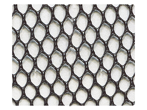 89 Black Hexagonal Mesh Fabric Swatch 