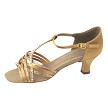 S92304 Tan Satin with enhanced rhinestone design 
