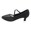 C6852 Black Fishnet & Nubuck with 2" slim heel in the photo 