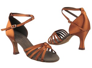 S9211 Copper Tan Satin with 2.75" Flare Heel (YPG) in the photo 