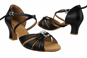 S92307 Black Satin with 2.2" Thick Cuban Heel (318) in the photo 