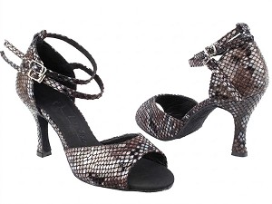 SERA7008 Brown Snake no Back Fur with 3" Flare Heel (5059) in the photo 