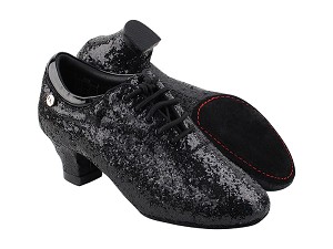 CD1116 Black Sparkle with 1.5" Thick Cuban Heel (3G09) in the photo 