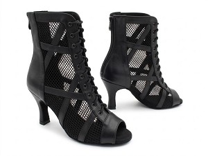 VFBoot Classic 3314 Black Leather & Black Fishnet with 3" Heel (6812) in the photo 