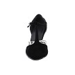 SERA3551 Black Velvet & White Snake Trim with 2.5" low heel in the photo 