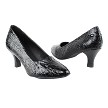 SERA5513 Black Croc with 2.5" low heel in the photo 