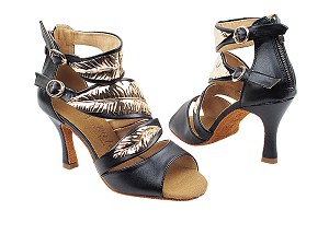 SERA7023 Black Leather with 3" Flare Heel (5059) in the photo 