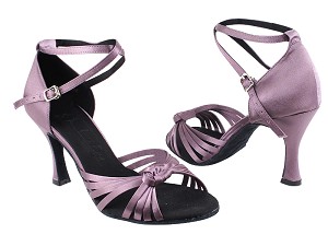 SERA3780 Lavender Satin with 3" heel in the photo 