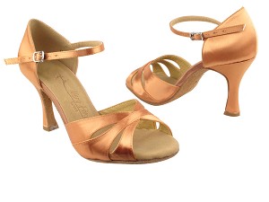 SERA3840 Tan Satin with  3" Heel (5059) in the photo 