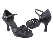 SERA6721 Black Satin with 3" heel in the photo 